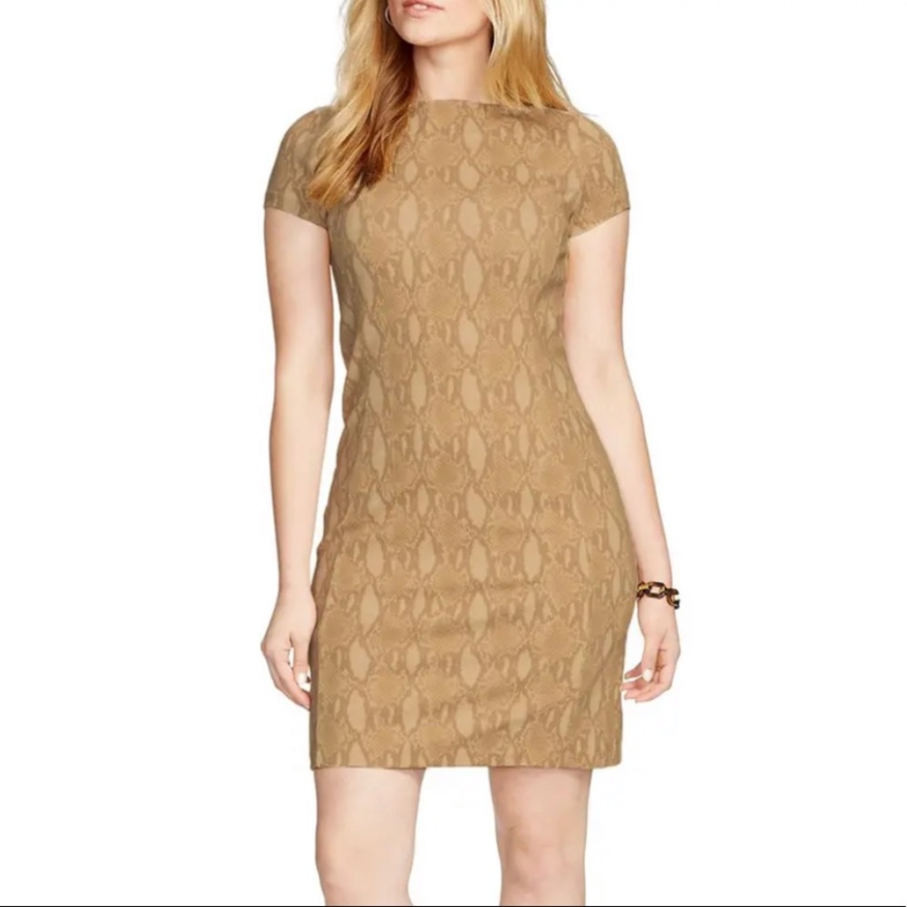 LAUREN Ralph Lauren Python Snake Print Ponte Sheath Dress